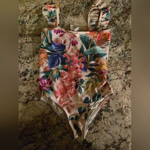 Zimmerma Floral Ruffle Swimsuit
